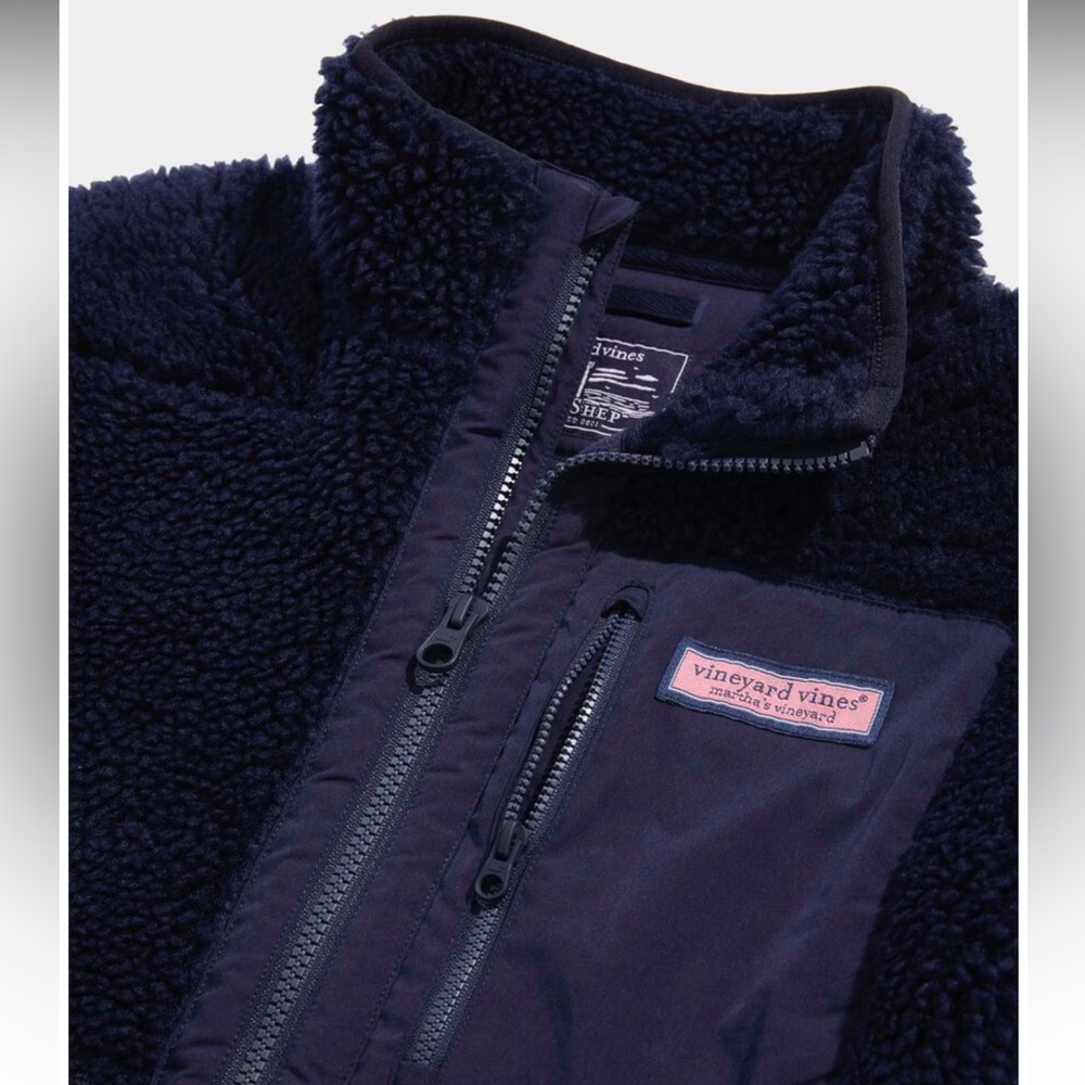 Vineyard Vines Men's Stillwater Sherpa Quarter Zip Pullover - Picture 3 of 9